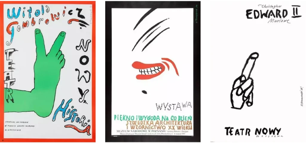 Trzy plakaty Henryka Tomaszewskiego – ojca Polskiej Szkoły Plakatu: "Historia" Gombrowicza w Teatrze Nowym, plakat wystawy "Piękno i wygoda na co dzień" w Muzeum Narodowym w Poznaniu oraz "Edward II" Marlowe'a w Teatrze Nowym w Warszawie – omawiane w Akademii Projektowania Weroniki Wolskiej. Polska Szkoła Plakatu
