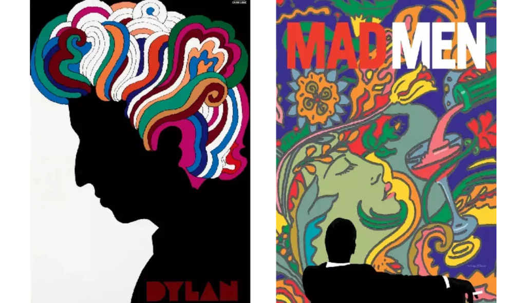 Plakaty Miltona Glasera: „Dylan” i „Mad Men” – artykuł „Najciekawsi designerzy XX wieku. Kim warto się inspirować?”