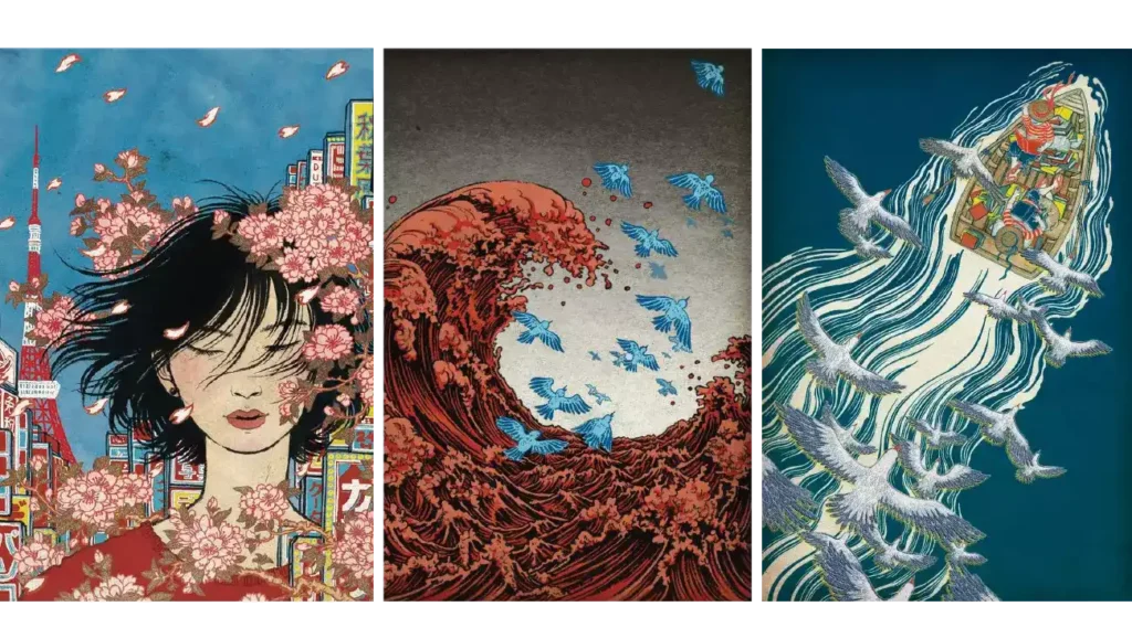 Yuko Shimizu, japońsko-amerykańska projektantka graficzna i ilustratorka XXI wieku – ilustracje inspirowane sztuką Japonii. Zagraniczne projektantki graficzne XX i XXI wieku. Kogo warto znać?